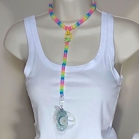 sour patch Kawaii Kandi Kid drop star Necklace Cuff Earrings Glow jewelry Set. - Picture 8 of 9